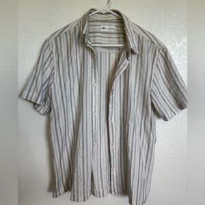 Zara button Down Strip shirt M